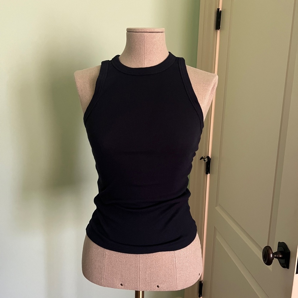 A New Day Navy Fitted Sleeveless Tank Top